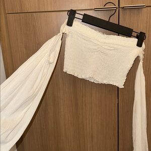 White Off-Shoulder Crop / tube top